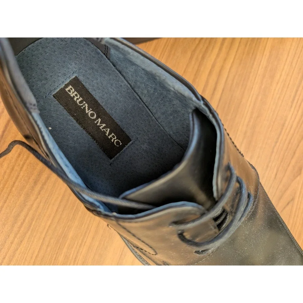 Bruno Marc Mens Oxfords Square Toe Lace Up Dress Shoes Black 9.5 GOLDMAN-01